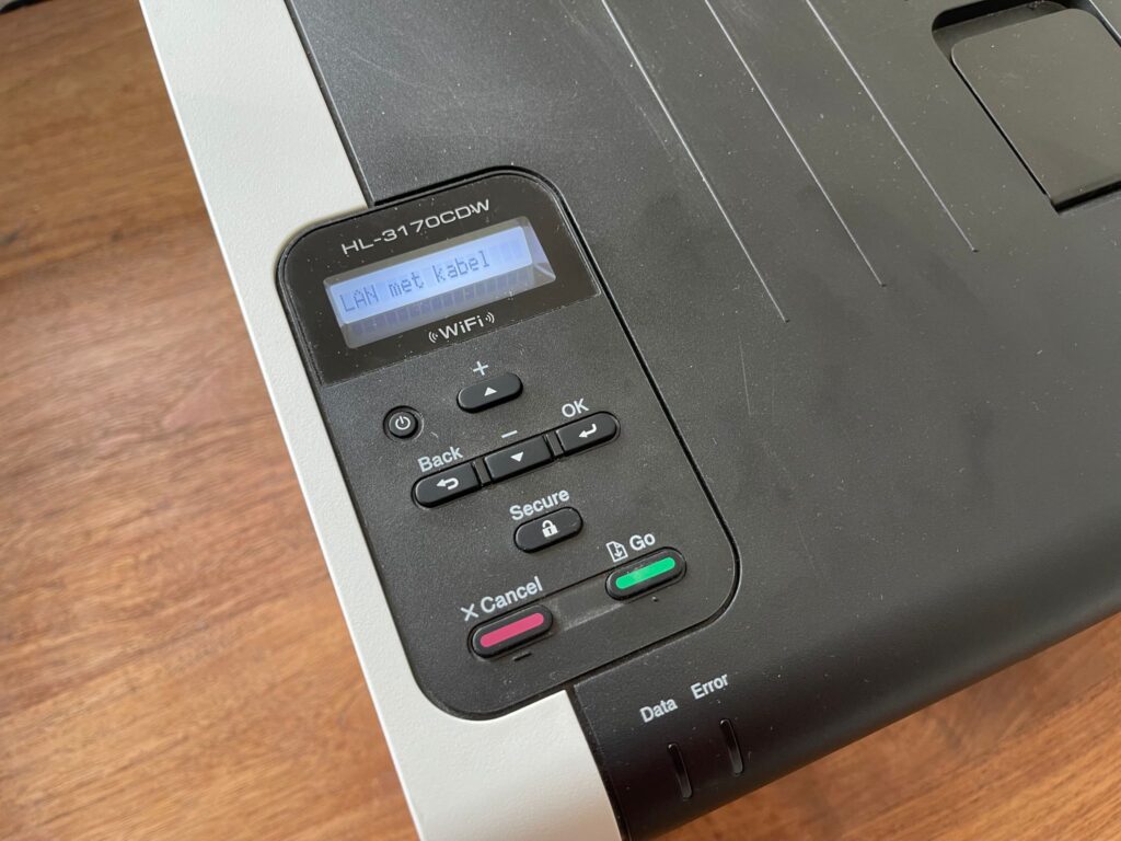 Brother hl 3170cdw Lan met kabel