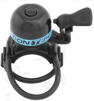 CONTEC minibel Mini Bing Fietsbel Ø23mm - Zwart Blauw